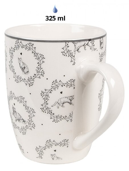 Porcelánový hrnek s motivem kočiček Lovely Grey Cats – 325 ml