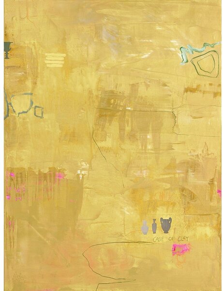 Ručně malovaný obraz na plátně 88x118 cm Yellow Petite – Malerifabrikken