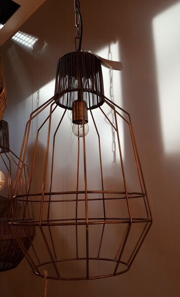 Závěsné světlo Haidey antik bronz - Ø34*55 cm - Light & Living
