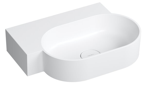 Omnires Ovo M+ umyvadlo 55x38 cm oválné na pult bílá matný OVO555UWLBM