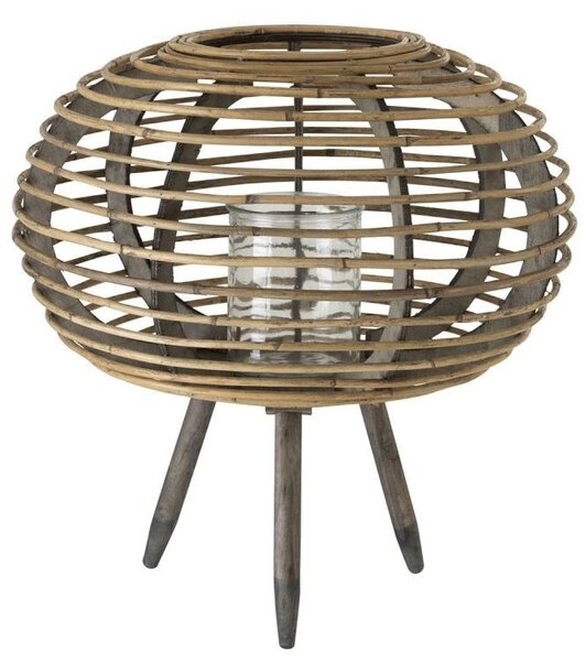 Ratanová lucerna na noze Bamboo - Ø56*59 cm - J-Line by Jolipa