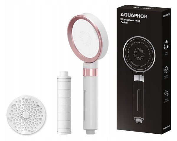 Sprchová Hlavice s filtrem PP Aquaphor Orchid, růžová