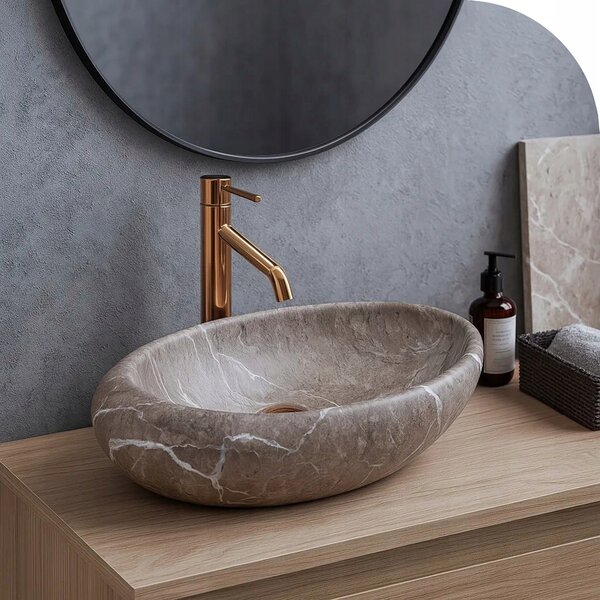 REA UMYVADLO ROXY B STONE NATURE - NA DESKU