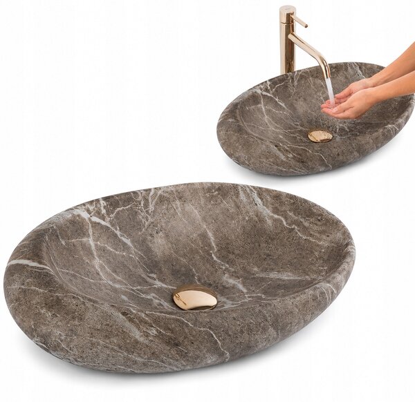 REA UMYVADLO ROXY B STONE NATURE - NA DESKU