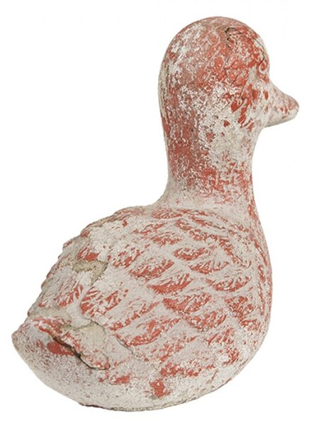 Kameninová dekorace oranžová kachna Gretje – 15x8x12 cm