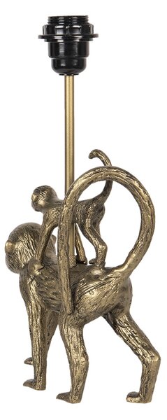 Zlatá stolní lampa v designu opic Les Animaux - 20*7*36 cm - Clayre & Eef