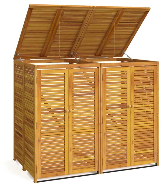 Přístřešek na dvě popelnice 140 x 89 x 117 cm masivní akácie 3155239