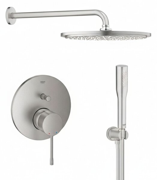 Sada hlavová sprcha Grohe Rainshower 26066DC0, vanová baterie Grohe Essence 24058DC1, 26658DC0, 27400DC0, 28362DC1