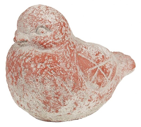 Kameninová dekorace oranžový ptáček Gretje – 14x9x10 cm