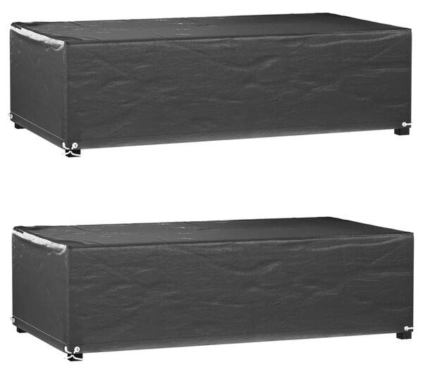 Plachty na zahradní nábytek 2 ks s 8 očky 125x70x35 cm obdélník 3155340