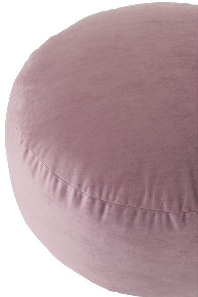 Sametový purpurový puf Haass - Ø 60*30 cm - J-Line by Jolipa