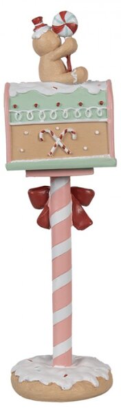 Vánoční dekorace schránka na dopisy pro Santa Clause v pastelových barvách Snoepwinkel – 11x10x36 cm