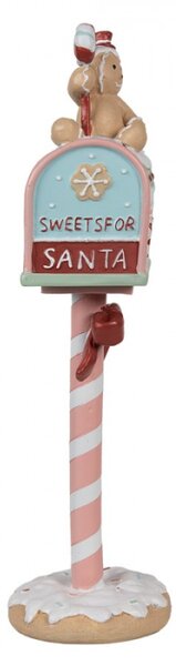 Vánoční dekorace schránka na dopisy pro Santa Clause v pastelových barvách Snoepwinkel – 11x10x36 cm
