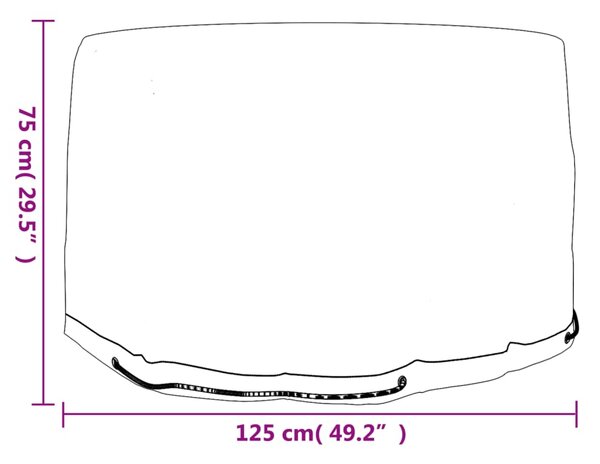 Plachty na zahradní nábytek 2 ks 6 oček Ø 125 x 75 cm kulaté 3155343