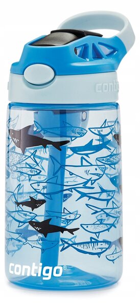 CONTIGO BLUE SHARKS hrnek lahev na pití láhev s pítkem 420ml pro děti 2127476