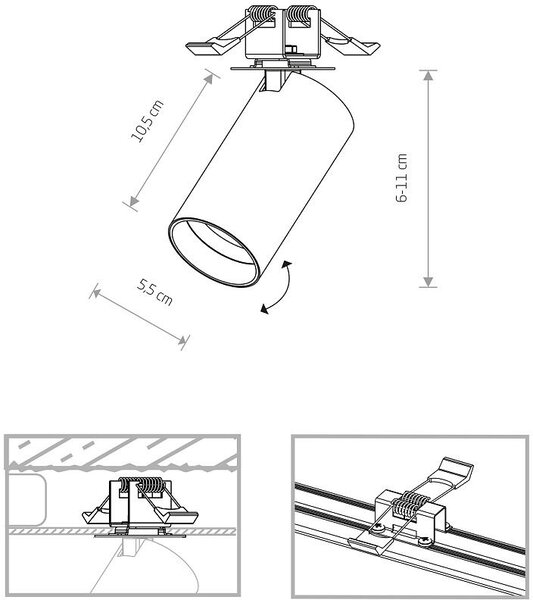 Nowodvorski Mono Surface stropní světlo 1x10 W černá 7833