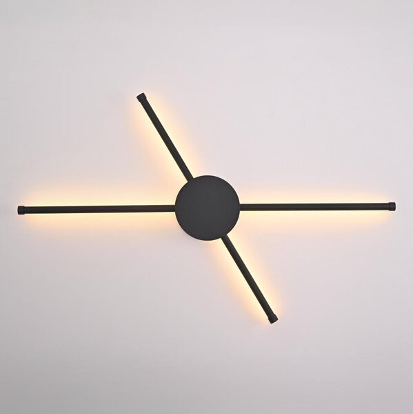 Brilagi - LED Nástěnné svítidlo LUGO QUATTRO LED/16W/230V černá