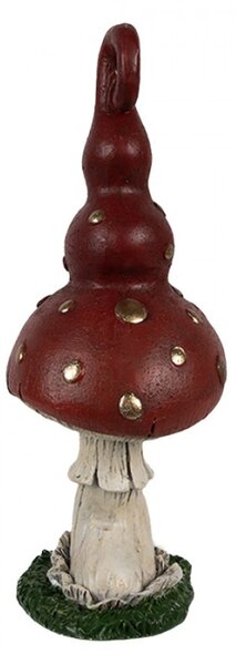 Dekorace houbička s bláznivým kloboukem – 17 cm
