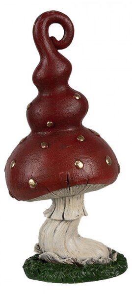 Dekorace houbička s bláznivým kloboukem – 17 cm