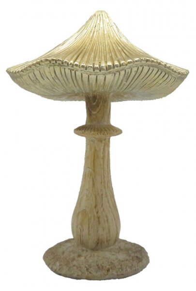 Podzimní dekorace houbička s vroubkovaným kloboukem Varens II – 11x9x15 cm