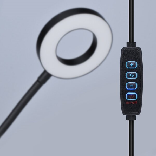 Brilagi -LED Stmívatelná lampa s klipem ORBELA LED/8W/5V 3000/4000/5000K černá