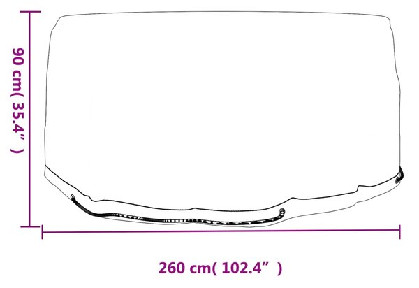 Plachty na zahradní nábytek 2 ks 10 oček Ø 260 x 90 cm kulaté 3155358