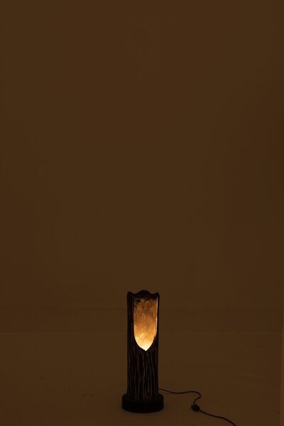 Stojací dřevěná lampa Paulownia Black 1 - Ø 20*51 cm - J-Line by Jolipa
