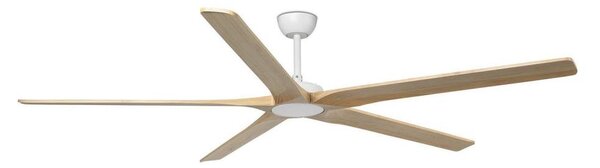FARO 34191WT - Stropní ventilátor BIGWOOD XL borovice/bílá pr. 200 cm WT + DO