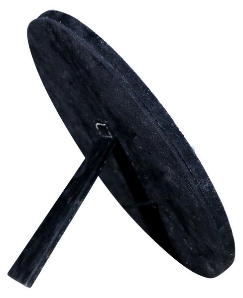 Stolní zrcadlo Minna s lemováním z hovězí kůže černá/ bílá - 25*13*25cm - Mars & More