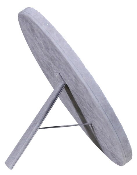 Stolní zrcadlo Minna s lemováním z hovězí kůže šedé - 25*13*25cm - Mars & More