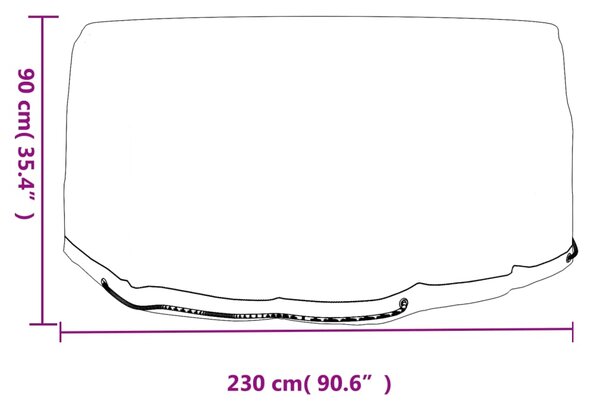 Plachty na zahradní nábytek 2 ks 10 oček Ø 230 x 90 cm kulaté 3155353