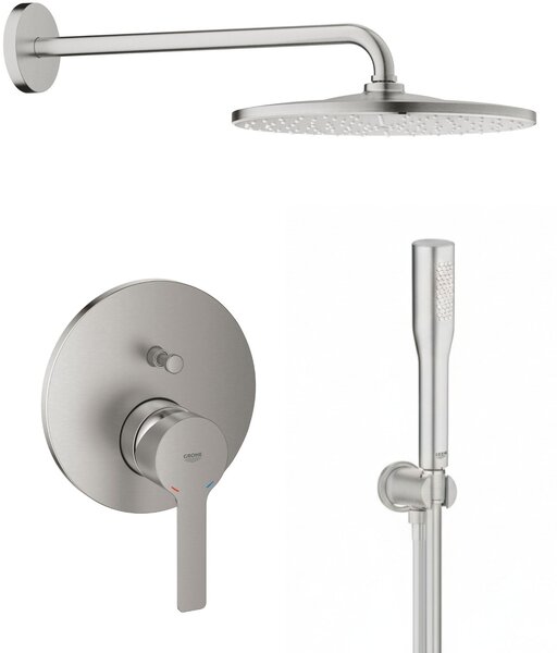 Sada hlavová sprchá s ramenem Grohe Rainshower 26558DC0, vanová baterie Grohe Lineare 24064DC1, 26658DC0, 27400DC0, 28362DC1