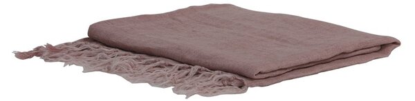 Růžový lněný pléd Medi pink - 170*130 cm - Light & Living