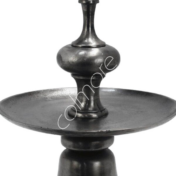 Šedý kovový jednopatrový etažér Pew - Ø 34*47 cm - Colmore by Diga