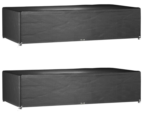 Plachty na zahradní nábytek 2 ks 12 oček 315x160x75 cm obdélník 3155364