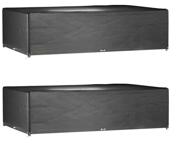 Plachty na zahradní nábytek 2 ks 16 oček 325x205x90 cm obdélník 3155366
