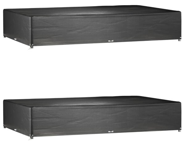 Plachty na zahradní nábytek 2 ks 16 oček 325x205x60 cm obdélník 3155367