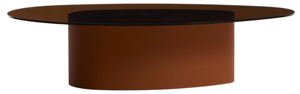Kave Home Hnědý skleněný konferenční stolek Olir 140 x 81 cm