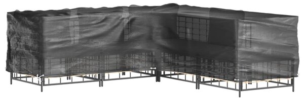 Plachty na zahradní nábytek tvar L 2 ks 16 oček 250x250x70 cm 3155372