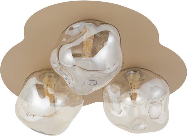 TK Lighting Lava New stropní světlo 3x8 W písková 11454