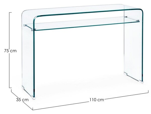 Skleněný konzolový stolek 35x110 cm Iride – Bizzotto