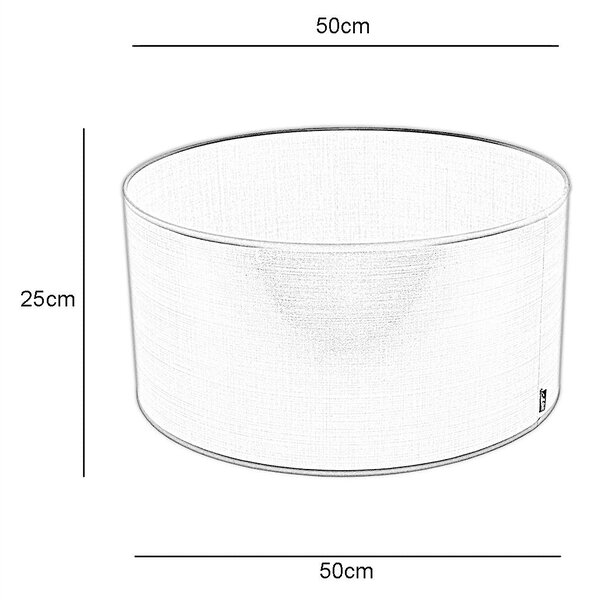 Stříbrno-černé stínidlo Azzuro drum - Ø50cm*25/ E27 - Collectione