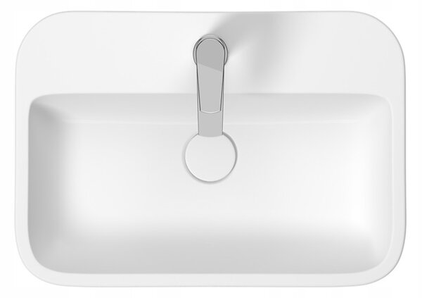 Cersanit Umyvadlo Caspia Square 60 na desku, keramické, bílé K11-0095