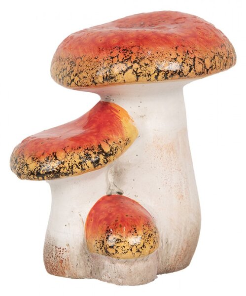 Keramická podzimní dekorace houbička muchomůrka Mos VIII – 10x9x12 cm