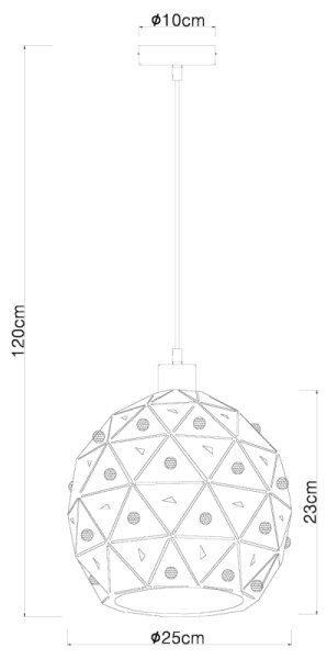 Globo 54029H - Lustr na lanku JODIE 1xE27/60W/230V pr. 25 cm