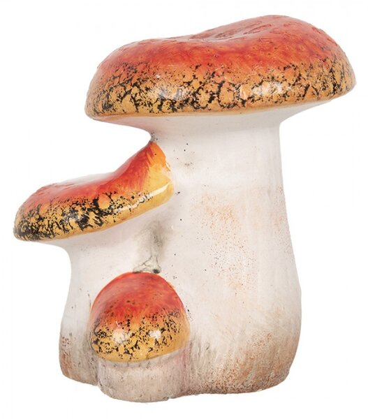 Keramická podzimní dekorace houbička muchomůrka Mos VIII – 10x9x12 cm