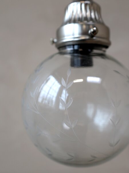 Závěsné ručně vyrobené světlo se skleněnou koulí Sione - Ø 14cm/ E14 / 40W - Chic Antique