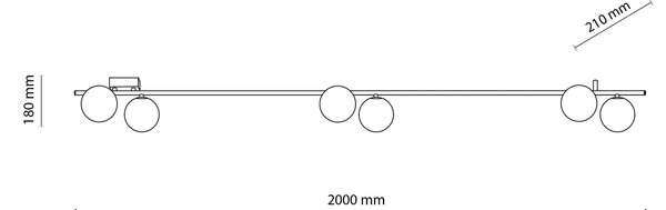 TK Lighting Imelo stropní světlo 6x8 W hnědá 11332