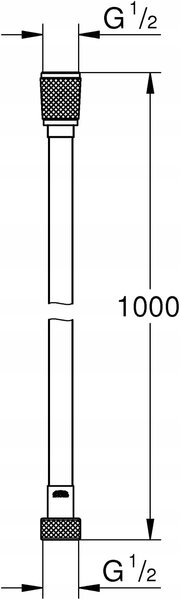 Hadice 1000 mm GROHE VitalioFlex Silver odolná 22111000