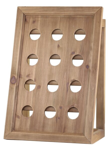 Hnědá antik dřevěná nástěnná polička na víno Winé - 38*22*55cm - Chic Antique